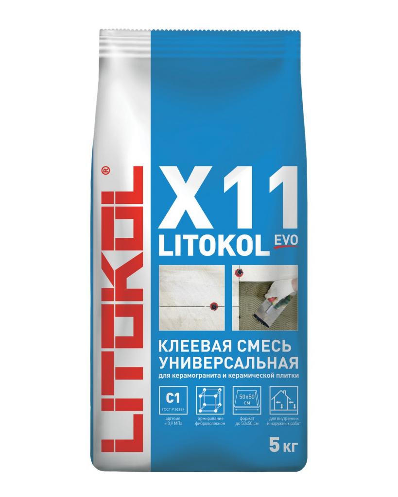 Клей для плитки Litokol LITOKOL X11 (мешок 5 кг) 498720003