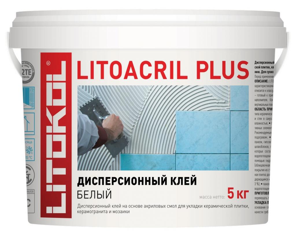 Клей для плитки готовый LITOACRIL PLUS белый (ведро 5 кг) 480920002