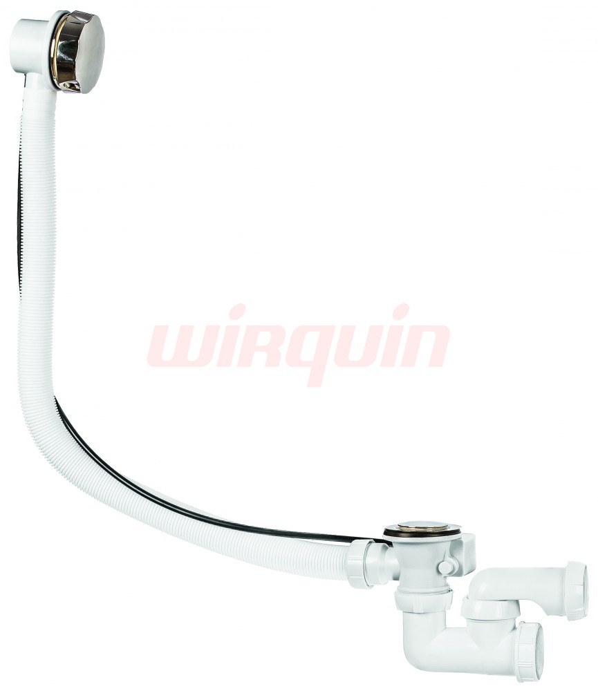 Слив-перелив для ванны с внеш.кабелем L.700 мм регулир.сифон,  (WIRQUIN) 30975014 (30987056)