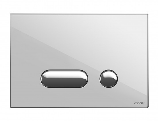 Кнопка: INTERA, стекло, белый глянцевый, универсальная, с монтажной рамкой, Сорт (P-BU-INT/Whg/Gl)